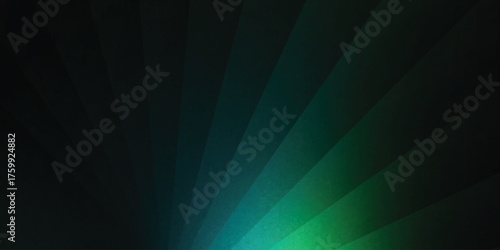 Dark green blue grainy gradient background, black backdrop, noise texture effect