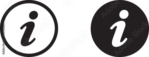 Black and white information icons info symbol help sign