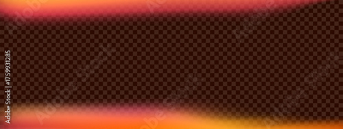 Film burnt orange light leak, light photo texture on transparent background