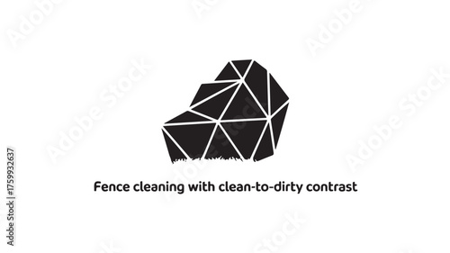 Experience the transformation with this striking before and after fence cleaning concept, a visual representation of renewal and contrast in a modern, abstract design