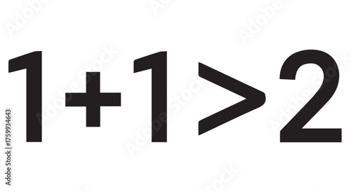 Mathematical expression 112 in bold black font isolated on transparent background