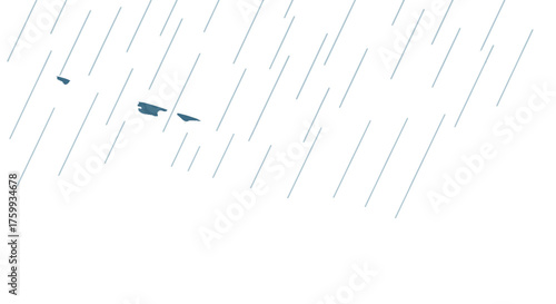Abstract Illustration of Falling Rain Against a Dark Backdrop Creating a Moody Ambiance