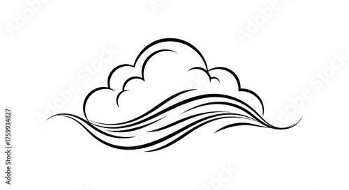 Abstract Impression of Kinetic Energy, Forming Dynamic Gestalt Against a Darkness