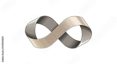 Abstract Infinity Symbol: A Modern Visual Depiction on a Black Background