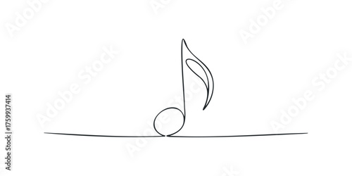 Simple black musical eighth note on white