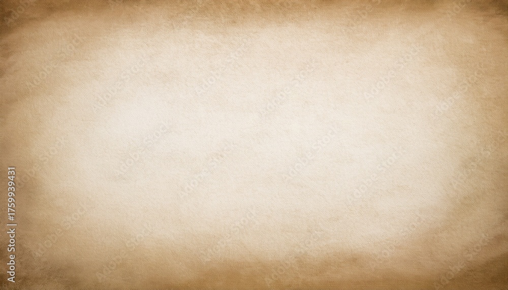 Fototapeta premium Light Brown Paper Background Design With Soft White Center And Grunge Textured Border Old Vintage Parchment Background Design