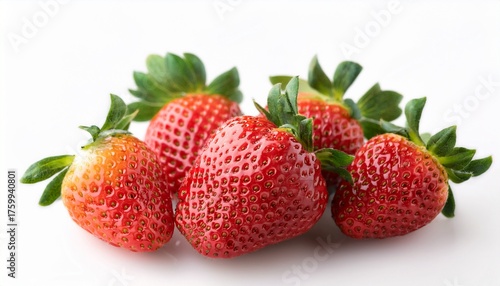 Close Up Of Strawberry Over On White Background