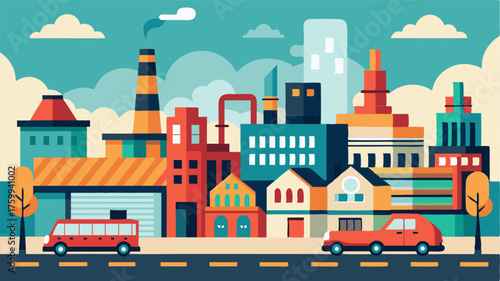 An industrial district with factories and warehouses showcasing the citys manufacturing history now repurposed into trendy shops and restaurants.