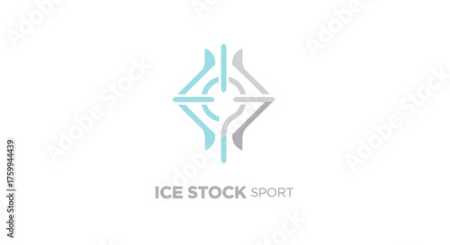 Ice Stock Sport Emblem Precision and Accuracy in Winter Games Illustration for Sports