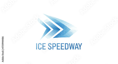 Ice Speedway Logo A Modern Arrow Design Representing Speed and Precision in Ice Racing