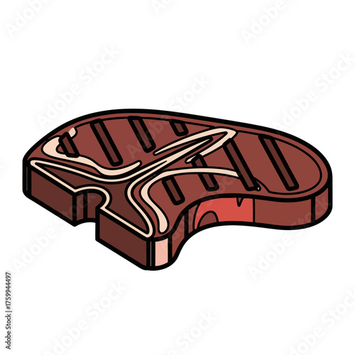 Delicious grilled steak with perfect grill marks ready to eat.