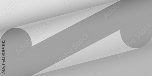 Curled paper corners curve page of papers with curl torn page of piece sheets minimalist design soft grey color note background, realistic curled paper corners isolated texture background.
