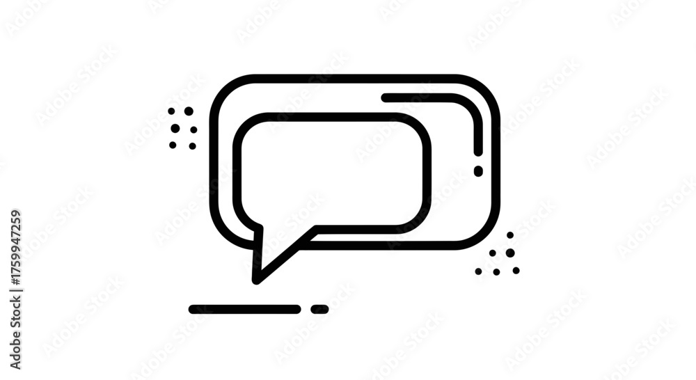 Naklejka premium Abstract Speech Bubble Graphic Depicting Communication And Digital Dialogue Imagery