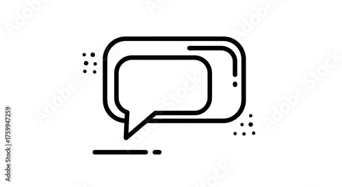 Abstract Speech Bubble Graphic Depicting Communication And Digital Dialogue Imagery
