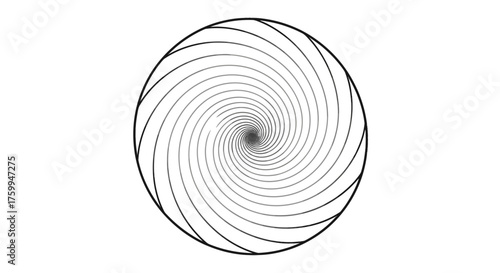 Abstract Spiral Illusion: Captivating And Hypnotic Optical Art On Black Backdrop