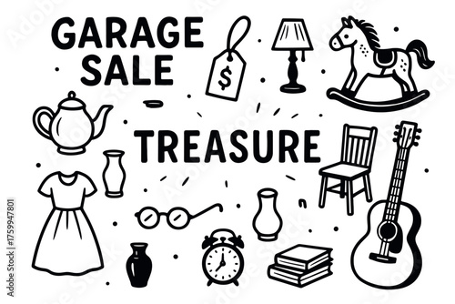 Garage sale treasure: vintage finds and unique items