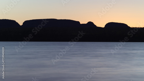 Sunset over the lake