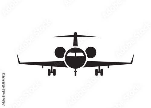 Private jet icon, Private jet solid vector