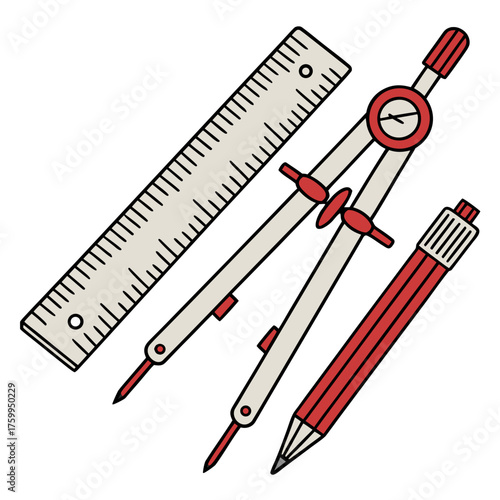 Vector art of drafting tools
