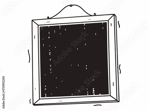 Vintage poster frame with peeling paint texture vector art