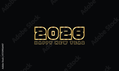2026 happy new year logo text design set 2026 number design template collection