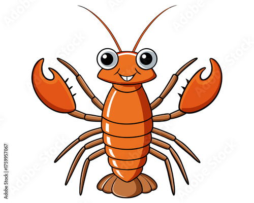 Vector illustration of a cartoon cockroach pest isolated on white