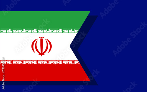 Iran flag banner vector
Vector banner with flag