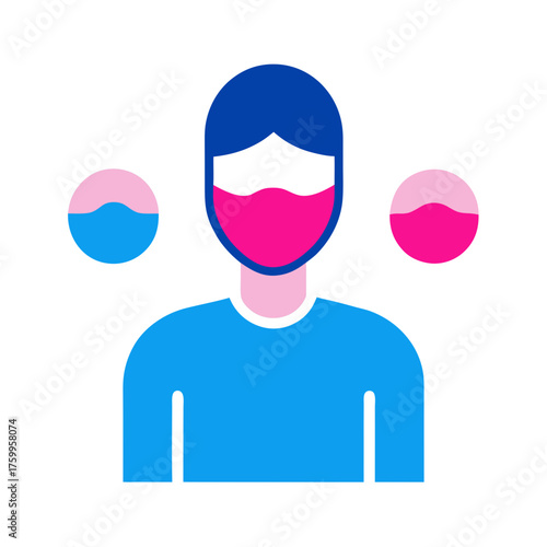 Person demographic medical infographic vector illustration scalable icon for health data