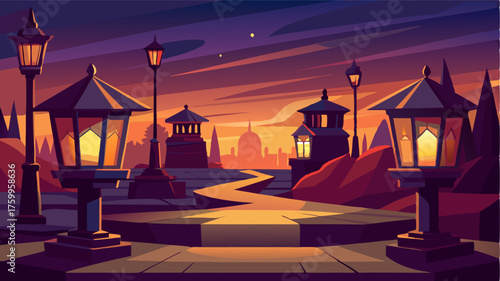Antique lanterns dot the square providing a warm glow as night falls and the square becomes even more enchanting.