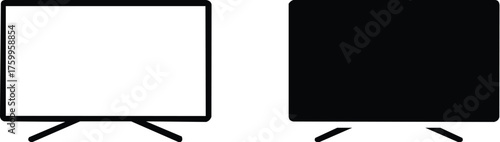 Widescreen tv icon. Simple design. Vector illustration.