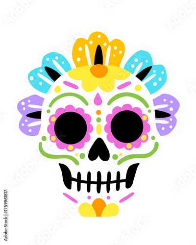 Catrina flor colores.