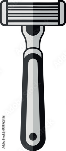Modern razor for smooth shave close cut hygiene vector