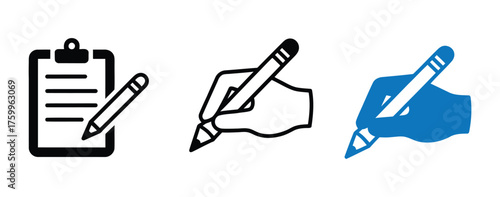 Effortless signing and writing with these modern icon set, perfect for contracts and document management workflows, ensuring clarity and precision in your business communications