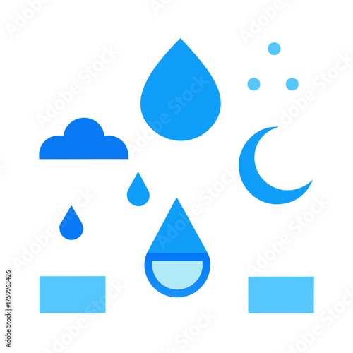 Hydration process vector illustration drink water icon scalable svg graphic isolated on white background