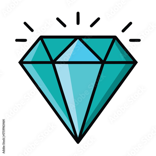 Sparkling faceted gemstone diamond jewel
