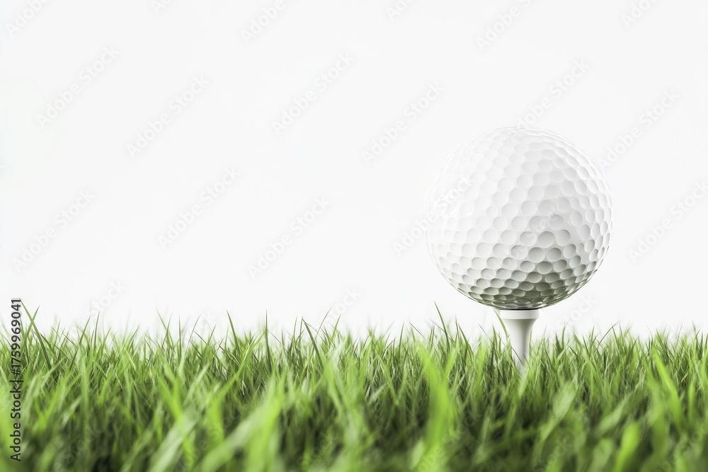 Fototapeta premium Golf ball on tee in grass (7)