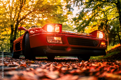 Ferrari 348 Oldtimer im Herbst