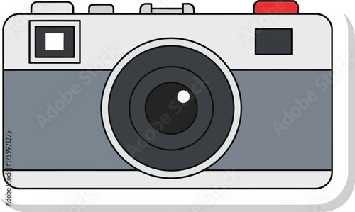 Retro camera design for photography enthusiasts and creatives capturing memories flat design vector illustration white background