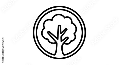Abstract Tree Logo Design for Environmental Organizations and Nature-Focused Branding