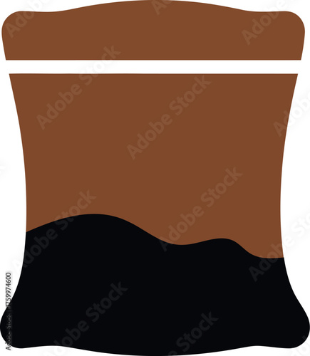 Bag of coffee beans freshly roasted aroma dark brown vector