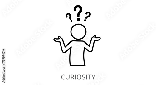 Confused Person Icon: Question Mark, Doubt, or Mystery Symbol