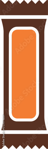 Chocolate bar wrapper candy packaging snack treat mockup isolated icon vector