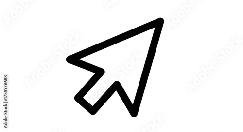 Outline Arrow Pointer Cursor Icon PNG – Click Select Digital Vector