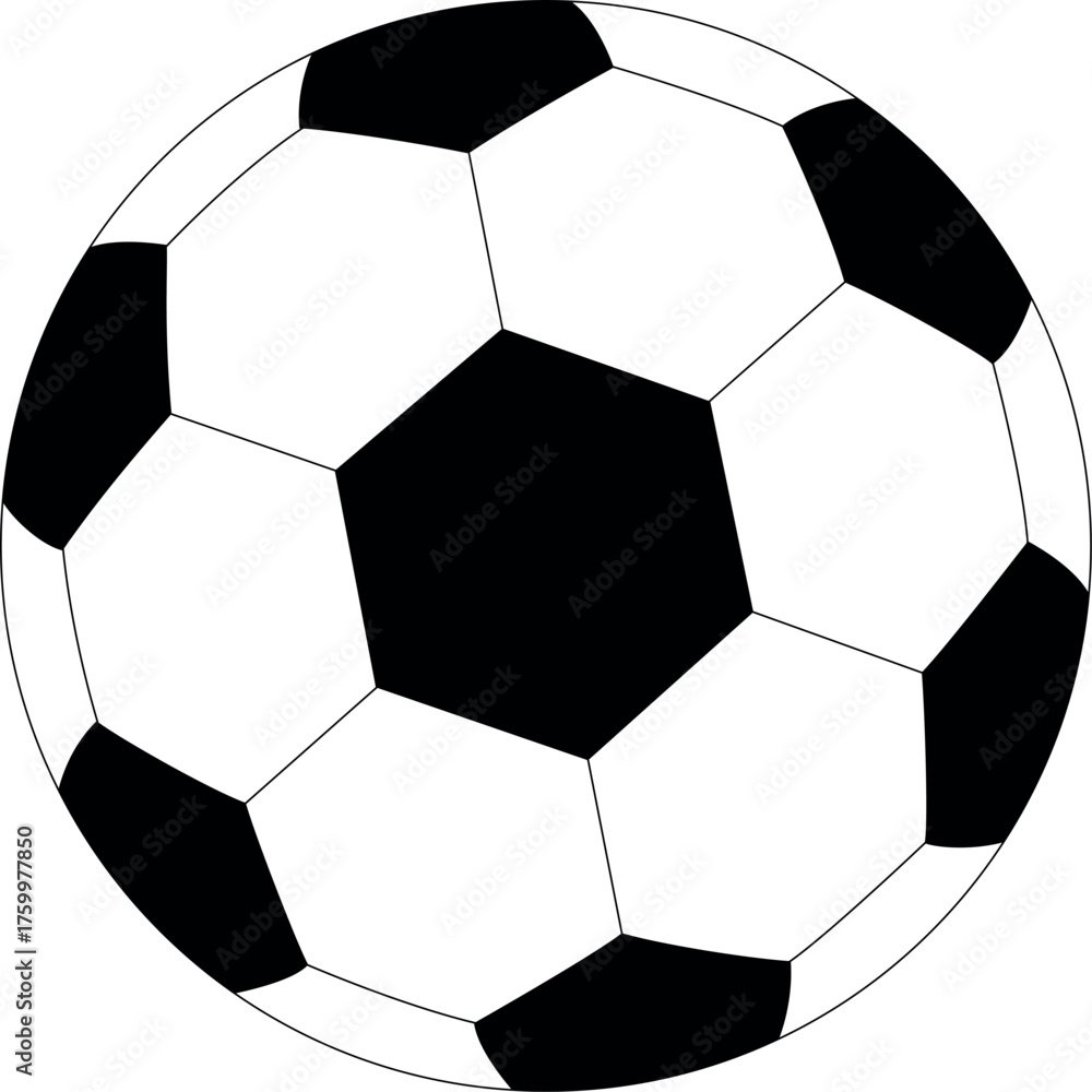 Fototapeta premium soccer ball, Football isolated on white Background, leather soccer ball, Soccer ball illustration for the web