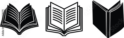 black  book and white background