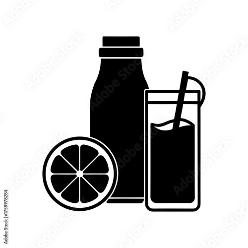 A Minimalistic Vector Illustration Of A Juice Dispenser