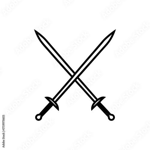 Silhouette of  a sword vector