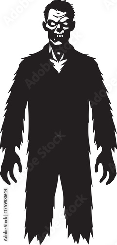 Silhouette Zombie costume,halloween