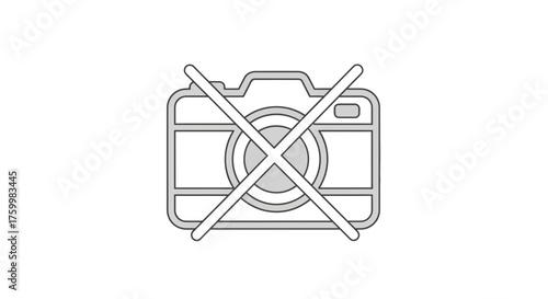 Camera Forbidden Concept Depiction Illustrating Photography Prohibition and Symbolism