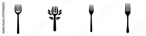 Various fork designs representing nature and sustainability in modern dining concepts